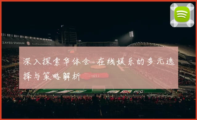 深入探索华体会_在线娱乐的多元选择与策略解析